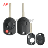 For Ford 2+1/3+1 button remote key blank(3 parts)