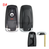 For Ford 2/3 button remote key shell with blade