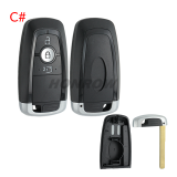 For Ford 2/3 button remote key shell with blade
