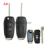 For Ford 2/2+1/3/3+1/4+1 button remote key shell
