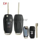 For Ford 2/2+1/3/3+1/4+1 button remote key shell