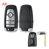 For Ford 5 button remote key shell with blade,please choose the key type