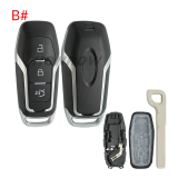 For Ford 3 button remote key shell with Hu101 blade