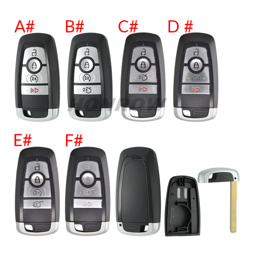 For Ford 4 button remote key shell with blade，please choose the key type