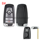 For Ford 5 button remote key shell with blade,please choose the key type