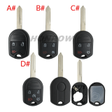 For Ford 3/4/5 button remote key blank