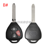 For high quality GTL Toyota 2/2+1/3/3+1 button remote key blank with TOY43 blade enhanced version