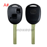 For High quality GTL Toyota 2/3 button remote key blank with TOY40 blade