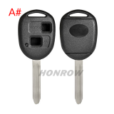 For High quality Toyota 3 button remote key blank with TOY43 blade