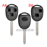 For High quality Toyota 3 button remote key blank with TOY43 blade