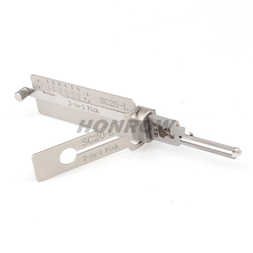 Original Lishi SC20-L 2 in 1 decoder tool 2IN1 PICK FOR SCHLAGE L MASTER KEYWAY,Residential 2 in 1 tool