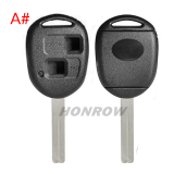 For High quality GTL Toyota 2/3 button remote key blank with TOY48 blade