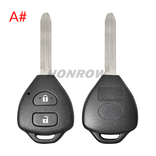 For high quality GTL Toyota 2/2+1/3/3+1 button remote key blank with TOY43 blade enhanced version