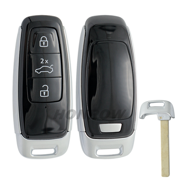For Audi 3 button remote key with blade without logo