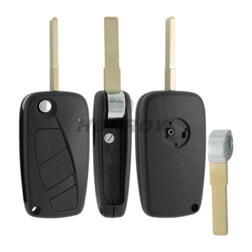 For Fiat 3 button remtoe key blank with special battery clamp