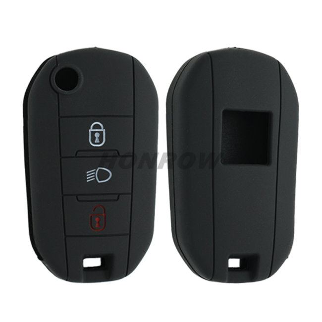 For Peugeot, Citroen 3 button silicon case (black,blue ,red. Please choose the color)