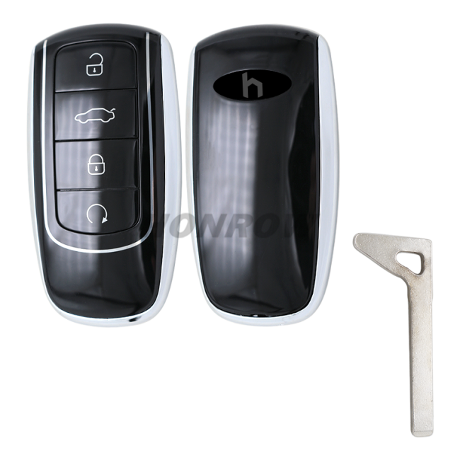 For Chery 4 button smart key with key blade