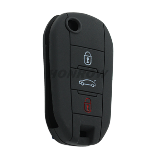 For Peugeot, Citroen 3 button silicon case (black,blue ,red. Please choose the color)