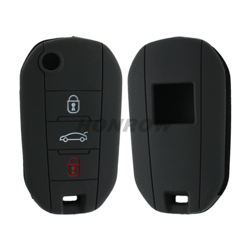 For Peugeot, Citroen 3 button silicon case (black,blue ,red. Please choose the color)