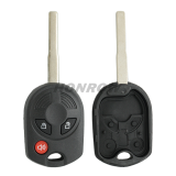 For GTL Ford 3 buton remote key shell with HU101 key blade enhanced version