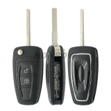 For Ford Focus 2 button flip remote key blank ( Black Color)