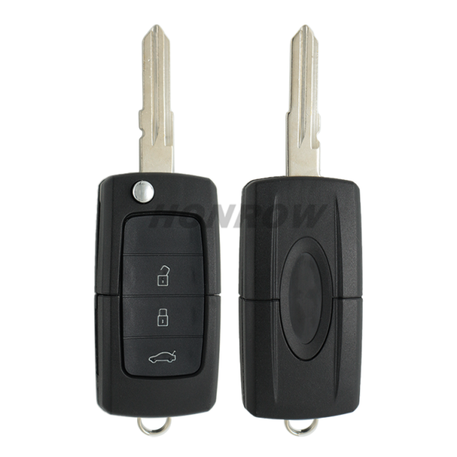 For Fo 3 button flip remote key blank