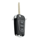 For Hyu  3 button flip remote key blank with Left Blade