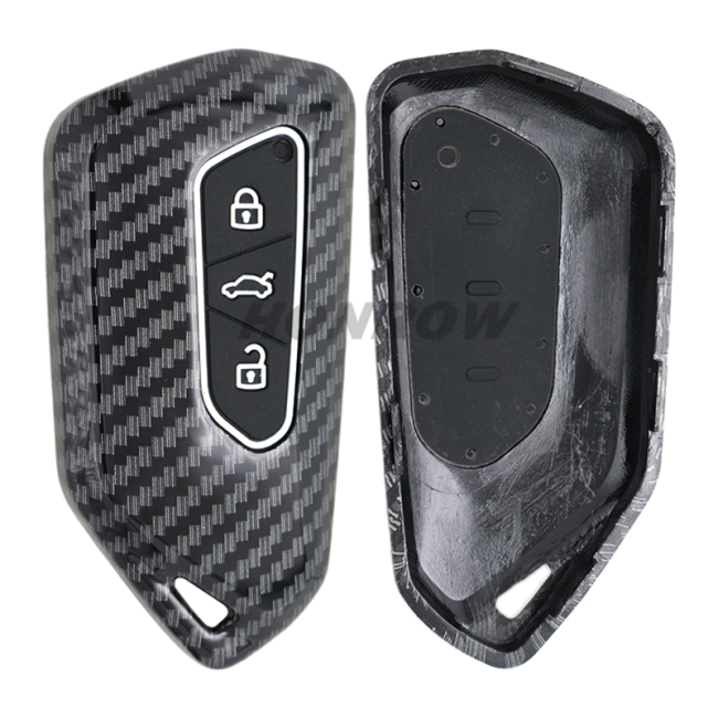 For VW  ABS Carbon Fiber Car Key Case Cover