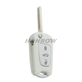 For Hyundai I30 IX35  3 button flip remote key blank with Toy40 Blade  White color