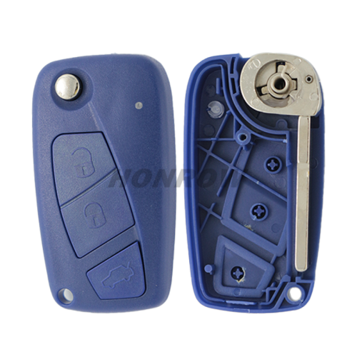 For Fi 3 button remtoe key blank with special battery clamp Blue color
