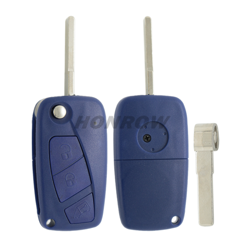 For Fi 3 button flip remote key blank (Blue Color)