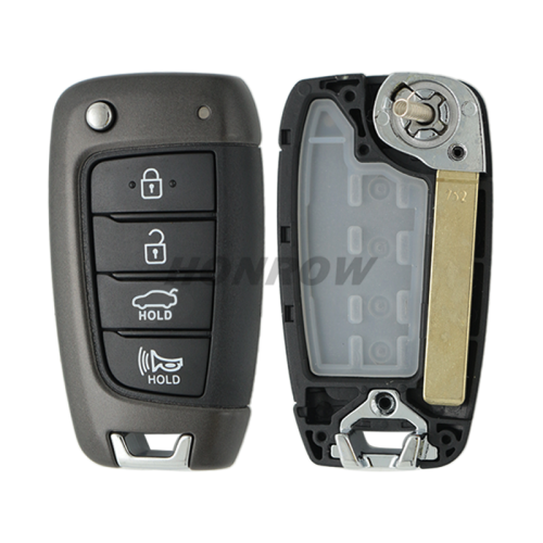 For Hyundai 4 button remote key blank （ Trunk ）