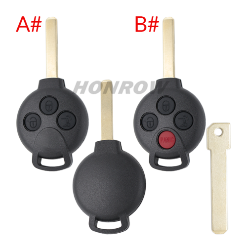 For Benz 3/3+1 Button remote key blank Without Logo