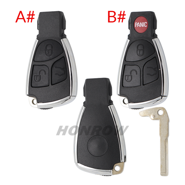 For Benz 3/3+1 button modified remote key blank