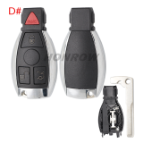 For Benz 3 button remote  key blank