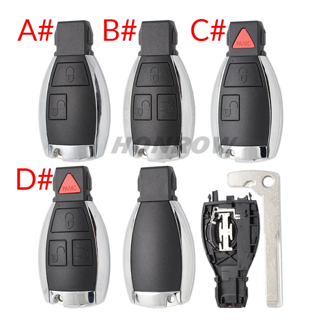 For Benz 2/2+1/3/3+1 button modified remote key blank