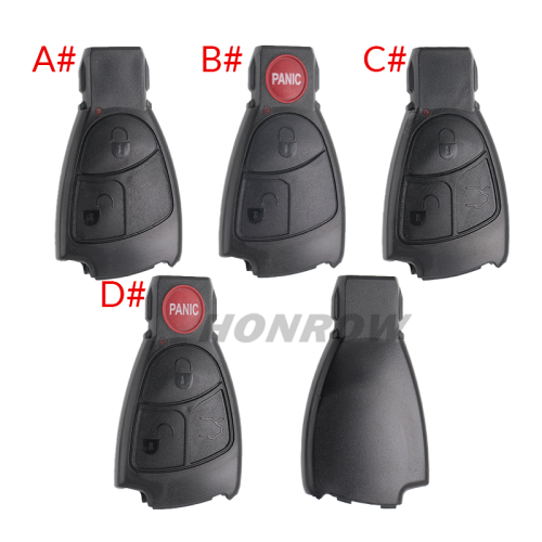 For Benz 2/2+1/3/3+1 button remote key blank without panic button (No Logo)