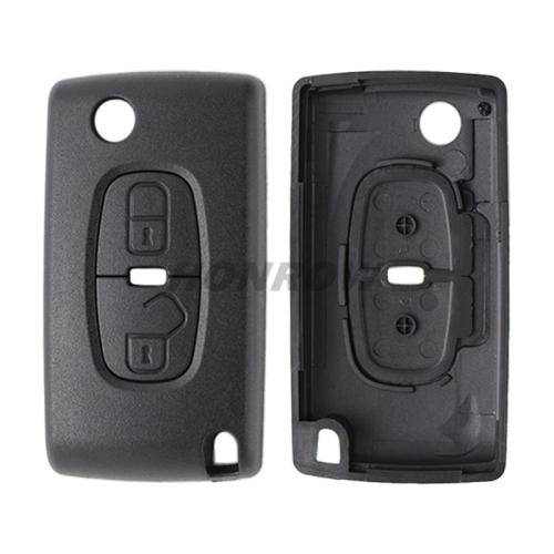 For Peugeot 2 button flip remote key shell (MIT11R)