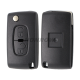 For Peugeot 2 button flip remote key shell (MIT11R)
