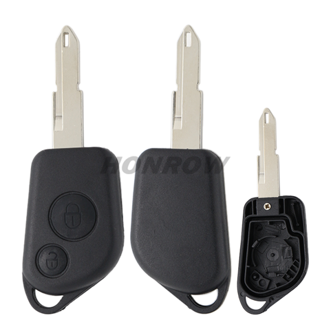 For Peugeot 2 button remote  key blank without Logo (With Battery Place)