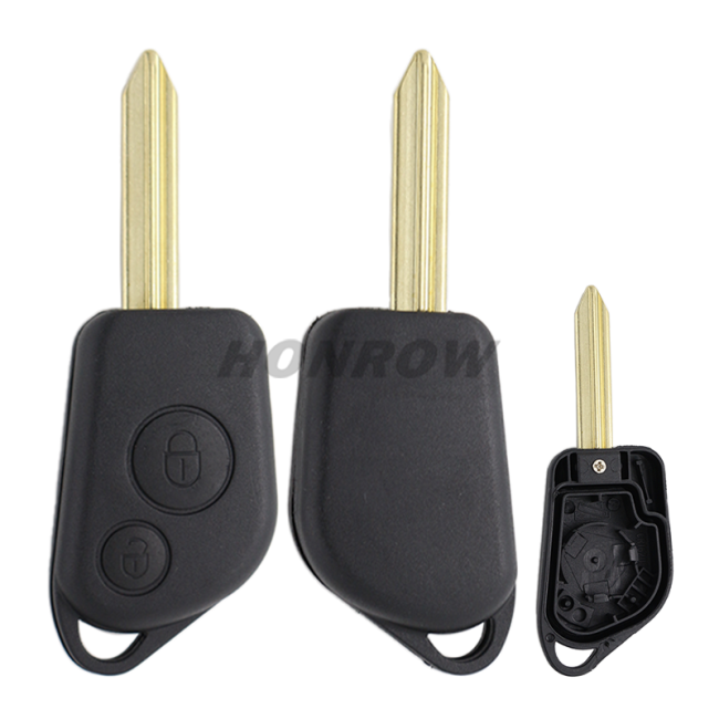 For Peugeot 2 button remote  key blank without Logo (With Battery Place)