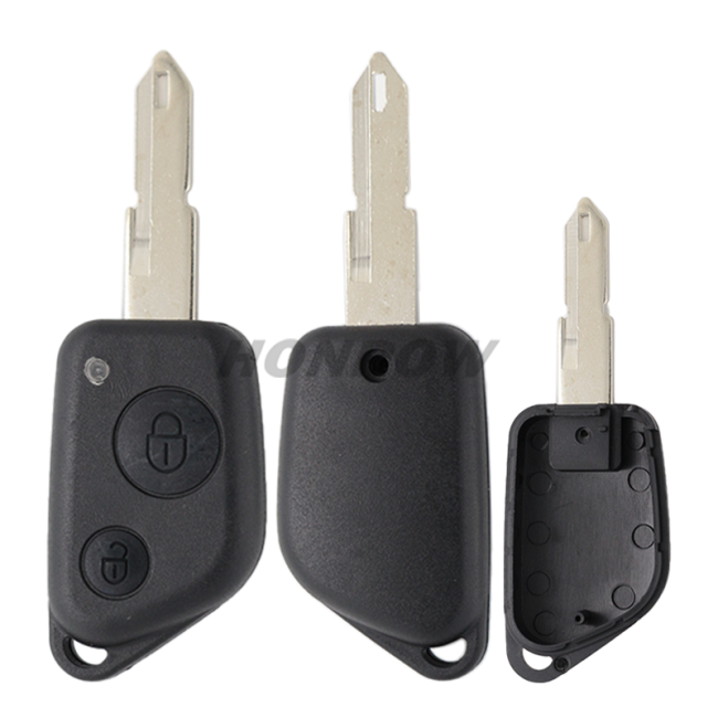 For Peugeot 2 button remote  key blank 206 blade (Without Battery Place)