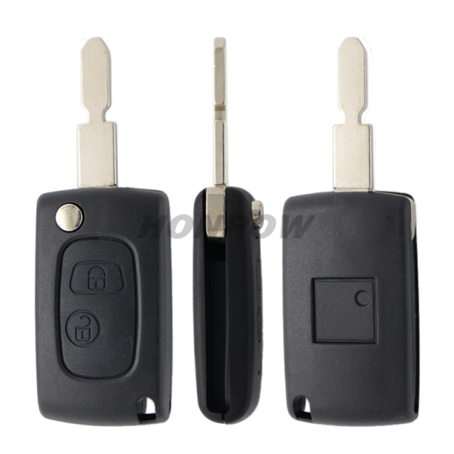For Peu 2 button modified flip remote key blank with NE78-406 Blade
