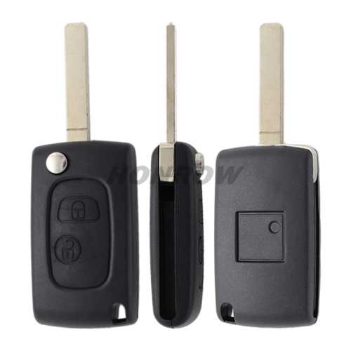 For Peu 2 button modified flip remote key blank with VA2-307 Blade