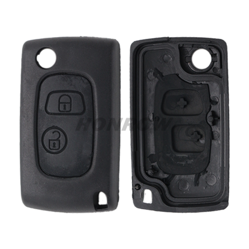 For Peu 2 button modified flip remote key blank with NE78-406 Blade