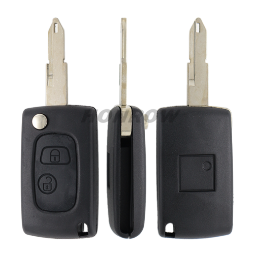 For Peu 2 button modified flip remote key blank with NE73-206 Blade (206 blade)