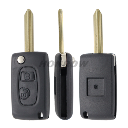 For Peu 2 button modified flip remote key blank with SX9-Toy43 blade