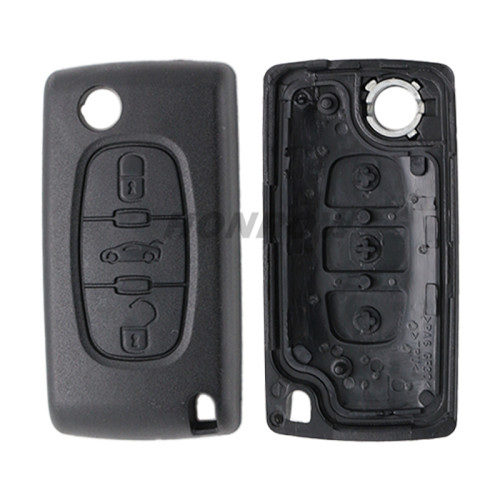 For Peu 307 blade 3 button flip remote key shell ( VA2 Blade - Trunk - No battery place )