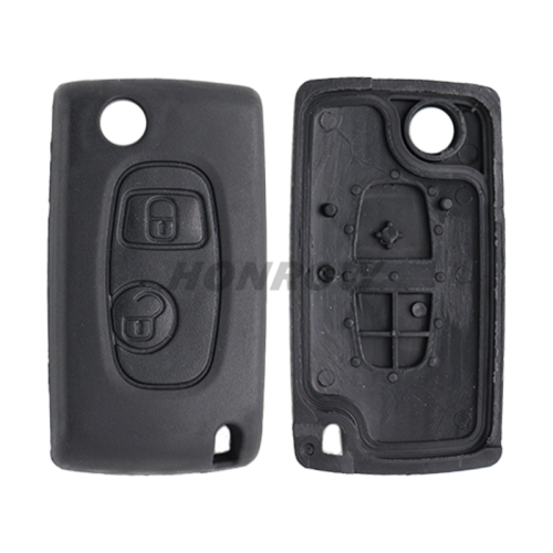 For Peu 2 button modified flip remote key blank with SX9-Toy43 blade