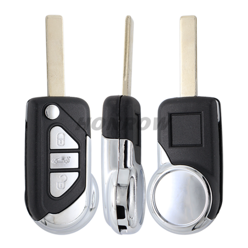For Peu 3 button flip remote key blank with HU83 & 407 Key blade